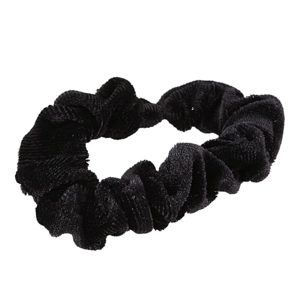 20 Pak Sort Fløjl Scrunchie Hår Elastikker Hår Bobbles Hårbånd