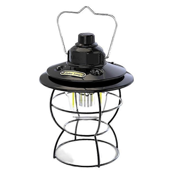 1-pack Retro LED Campinglykta Typ-C Uppladdningsbar och Dimbar, Söt Retro Handhållen Bärbar Campinglykta Utomhus, Perfekt Campinglykta för E
