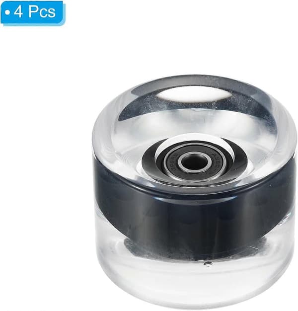 78A Longboard Hjul med ABEC-9 Lejer Bløde Cruiser Hjul til Skateboards Hjul PU Materiale, Sort