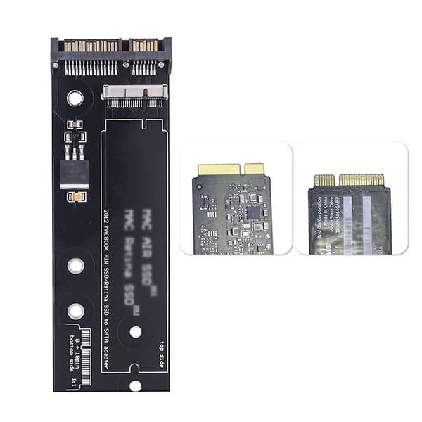 SSD til SATA Konverterkort til 2012 Support RETINA A1465/A1466/A1435/A1436 7+17Pin SSD