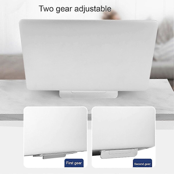 Laptop Base Bred Anvendelse To Gear Justerbar Foldbar Stærk Bæreevne Skridsikker Solid Støtte Bærbar Usynlig Laptop Beslag Stand