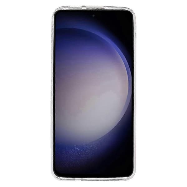 Til Samsung Galaxy S24+ deksel Anti-fall TPU telefon bakdeksel Epoxy Glitter Sommerfugl - Blå
