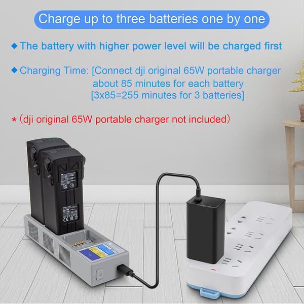 USB-batteriladdare för Mavic 3 Drönare Flygbatteri USB-laddningshubb Digital