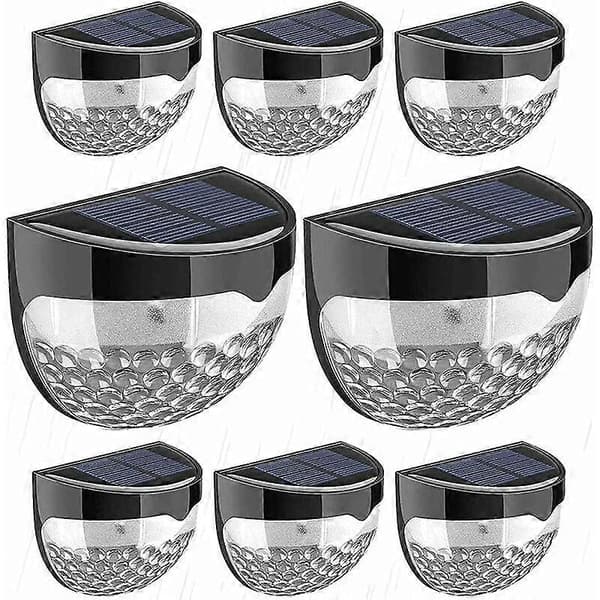 Utendørs Vanntett Solcellelampe, Solcelle Gjerdelamper, LED Hage Lampe Dekorative Lamper Utendørs Solcellelamper for Terrasse, Gjerde, Hage, Garasje, Sta