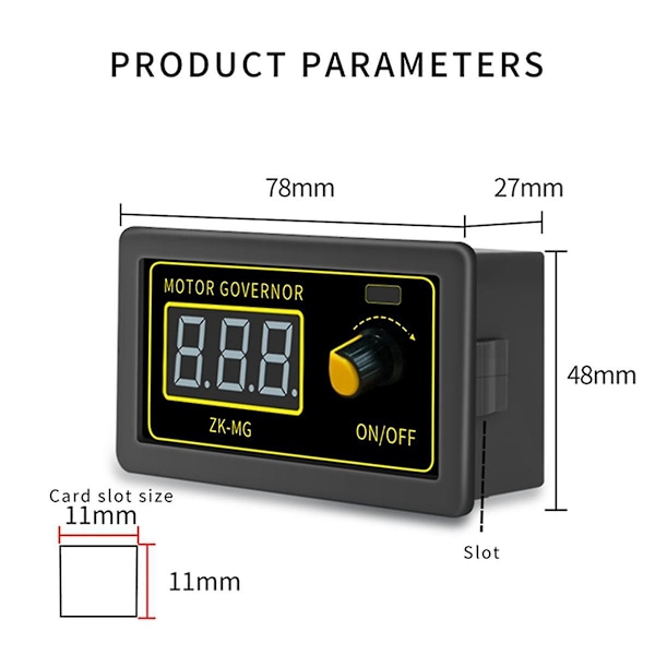PWM DC Motor Hastighetskontroller Motorviftekontroller med Display Motorkontroller LED Dimmemodul