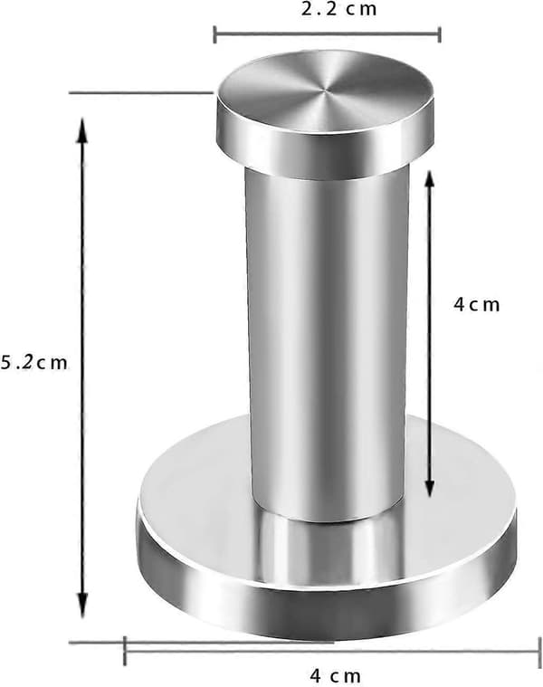 6 st Väggmonterade Klädkrokar Borstad Handdukskrok för Badrum (5 cm)