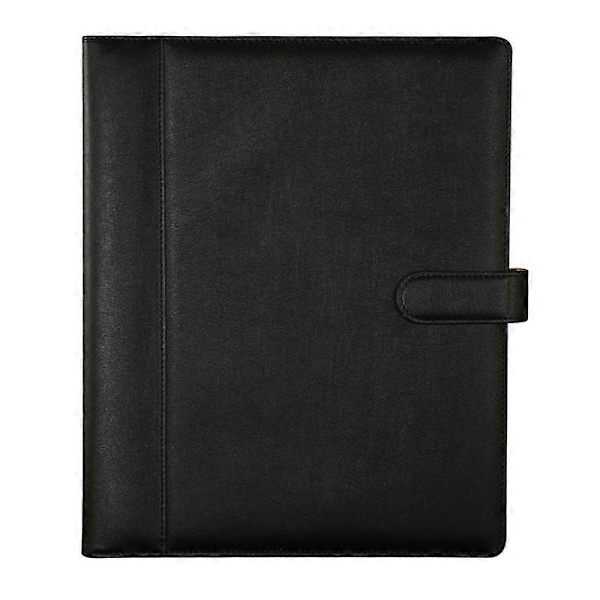 Sort A4 Executive Konferencemappe Portfolio PU Læder Dokumentorganiser