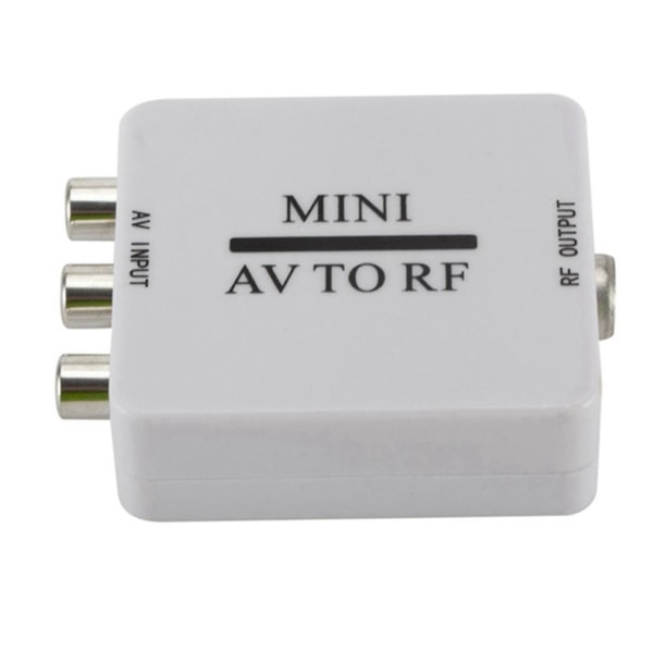 Rca/A/V kompositvideokabel till RF/koaxial/koaxialomvandlare -kompatibel modulator-tv