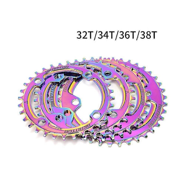 Mountainbike positiv og negativ tand enkelt skive 104bcd skive farverig skive (32t farve positiv og negativ tandskive)