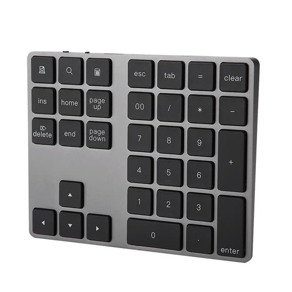Trådløst Bluetooth numerisk tastatur til Apple PC - Sort 34 taster