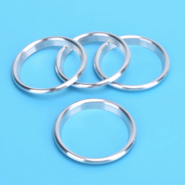 4 st Bil Konsol Luftutsläpp Ring Aluminiumlegering Silver Trim Ersättning för A3 2014?2019