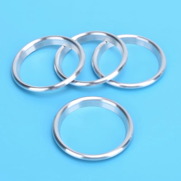 4 stk. Bilkonsoll Luftuttaksring Aluminium Legering Sølv Trim Erstatning for A3 2014?2019