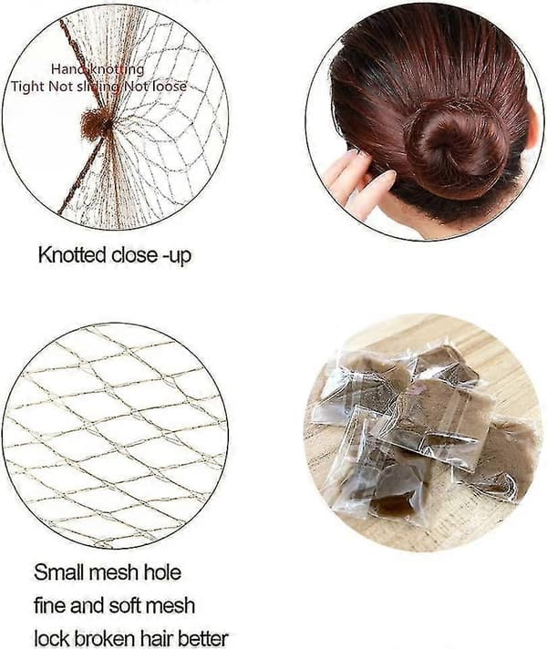 30 stk. Hårnet til Lmell kvinder med knold med en æske. Usynlige hårnet elastisk kant mesh