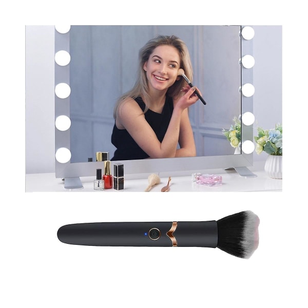 Kosmetik Makeup-blandingsbørste med 10 vibrationsfrekvenser til hurtig makeup Elektrisk makeuppust