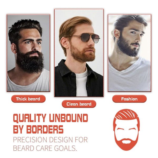 Beard Bushy Roller, Stark Rot Fuktar Mjuk Lätt För Män Närande Bushy Växande Skäggkam