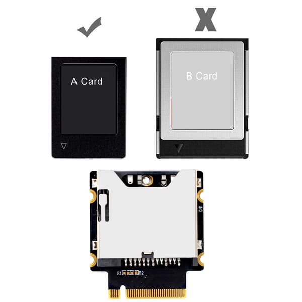 CFExpress Typ-A till NGFF M.2 Mkey Nvme Interface Adapterkort Stöder PCI3.0 4.0 X1 Hög Hastighet PH418A Utbyggnadskort