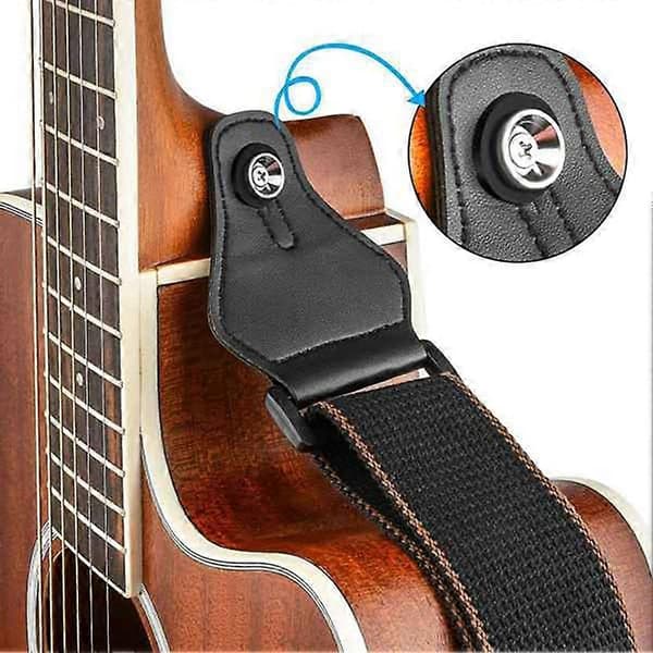 12 stk Ukulele Gitarre Stropp Låser Knapper Kit Gummi Stropp Blokker og Endepinner for Akustisk Ukulele