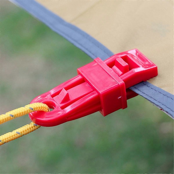 20 ST Push-Pull Tältklämmor Tältfästklämmor Utomhus Camping Tältkrokar Vindtät Rem Barb Klämmor-Gul