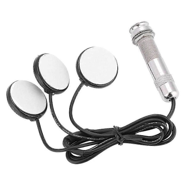 Gitarrpickup 3x Piezo Pickup Transducer för Akustisk Gitarr Ukulele Mandolin Instrument