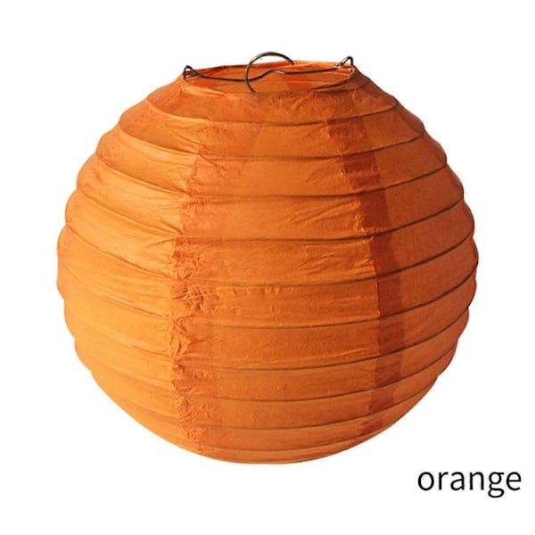 Orange papirlanterner, gør-det-selv runde lanterner egnet til bryllupper