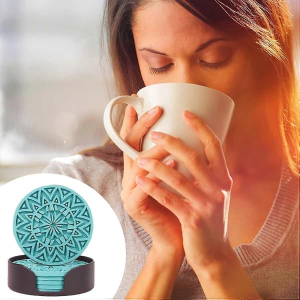 Cafe Brikker | Drikkebrikke Sett | Silikonbrikker, Vanntett Brikke