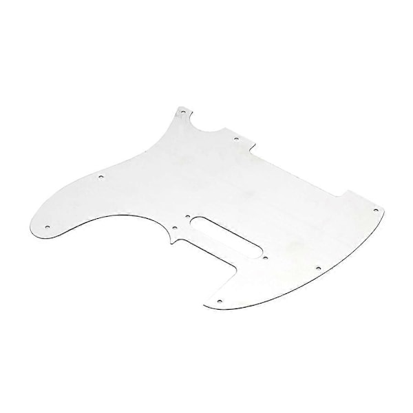 1 st TL Elektrisk Gitarr Pickguard 8 Hål Metall Scratch Plate för TL Stil Gitarr Silver