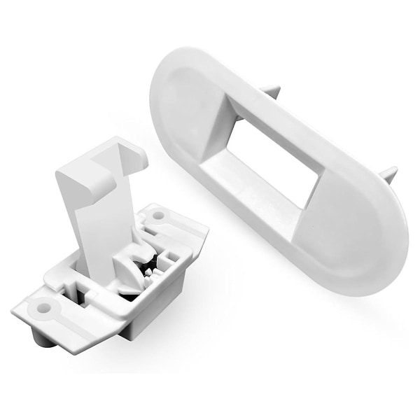 Wh02x24399 Tvättmaskinslocklås och Wh01x24381 Tvättmaskinslocklåsram Kompatibel med / Toppmatad Tvättmaskin
