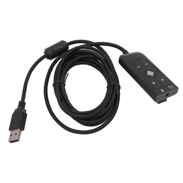USB til 3,5 mm Jack Lydkortadapter med Hodetelefon- og Mikrofonkontakt for Kingston HyperX Cloud II