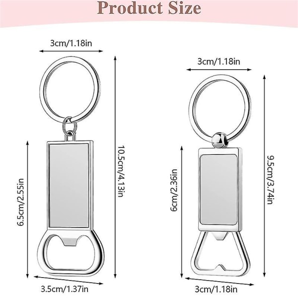 10 stk Sublimerings-Nøgleringe Blanks - Sublimerings-Nøgleringskasse eller Metal Sublimeringsåbner til Varme