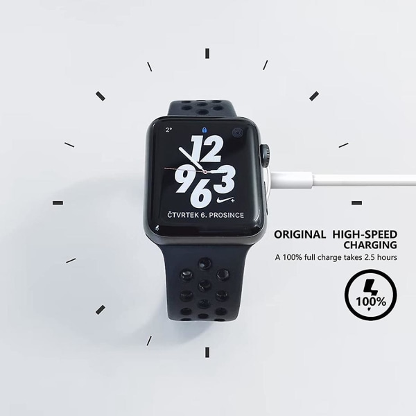 for iWatch ladekabel Rask kompatibel med Apple Watch Series SE 7 6 5 4 3 2 13.3FT/1M