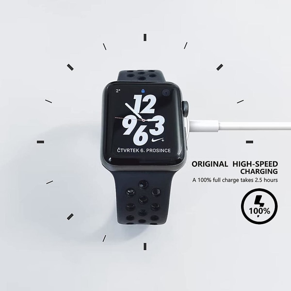 Laddningskabel för iWatch Snabb Kompatibel med Apple Watch Series SE 7 6 5 4 3 2 1 3.3FT/1M