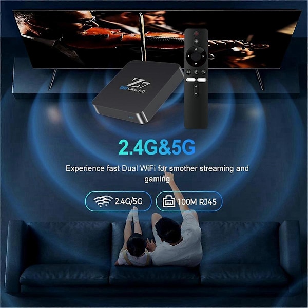 Z7 Smart TV Boks Android 10 Allwinner H313 100M AV1 4K HD 2.4GHz/5GHz Dual Wifi USB2.0 Media Player