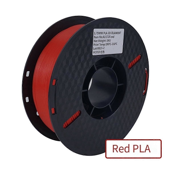 3D-tulostusmateriaalit PLA-tarvikkeet 1,75 mm/1 kg 3D-tulostinfilamentti 1 kg kela 3D-tulostinvarusteet, Punainen