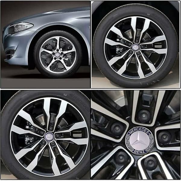 Original Mercedes-Benz hjulkapselsæt, 4-delt, 75 mm – Blå