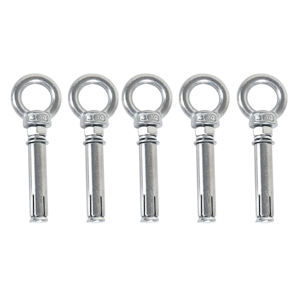 5pcs M8 X 60mm Expansion Bolt Anchor Bolt 304 Stainless Steel Ring Lifting Anchor Eye Bolt Expansio