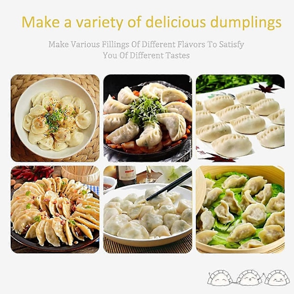 3 stk. Dumpling Maker, rustfrit stål Dumpling Form og Dumpling Maskine Presse, 3,9 tommer