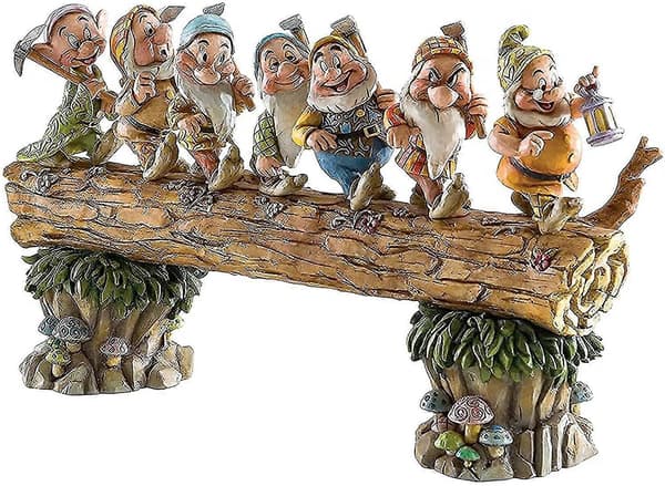 Syv dværgtræer pynter haven, syv dværge miniharpiksstatue