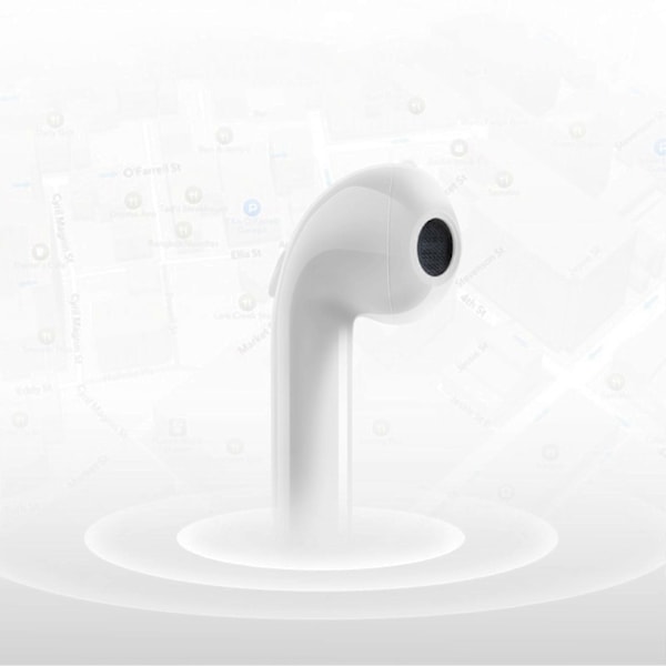 I7S langattomat Bluetooth-stereokuulokkeet, vakaa Bluetooth 5.0 -kuulokkeet latauskotelolla urheiluun, valkoinen