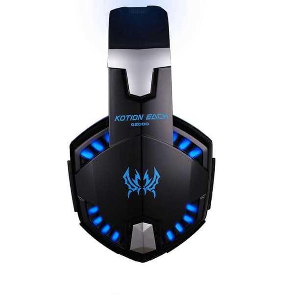 Oppgrader Headset Gamere LED Lys Støyreduserende Stereo Gaming Hodetelefoner Med Mikrofon for PC