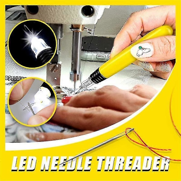 LED Belyst Nåletråder Indsætningsværktøj Husmor Ældre Guide Syenhed Tilbehør Nem Brug Wire Stitch Indsætningsværktøjer