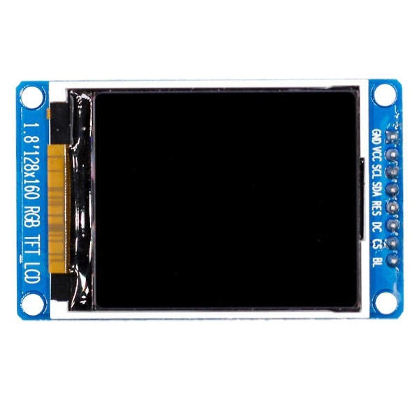 1,8 tommer LCD-skærmmodul Fuld farve 128x160 RGB SPI TFT LCD-skærmmodul ST7735S 3,3V Udskift OLED Strømforsyning