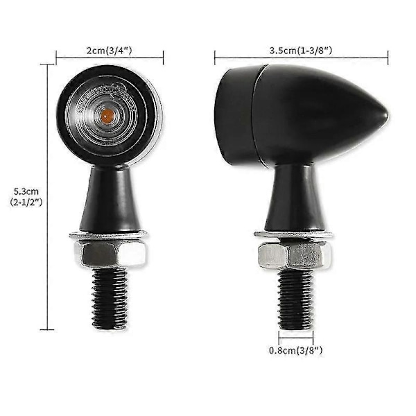2st Motorcykel LED Blinkers Gul Ljus Mini Signal Lampa Universal För De Flesta 12 Volt DC System Motorcykeltillbehör