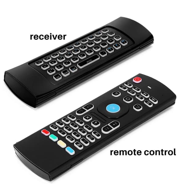Luftmus för Android TV-box, Mini Trådlöst Tangentbord Luftfjärrkontroll med RGB-bakgrundsbelysning MX3