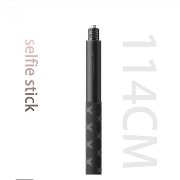 Usynlig Selfie Stick 114cm i usynlig aluminiumslegering, multifunktionel og praktisk, til One X2/x//r/go3
