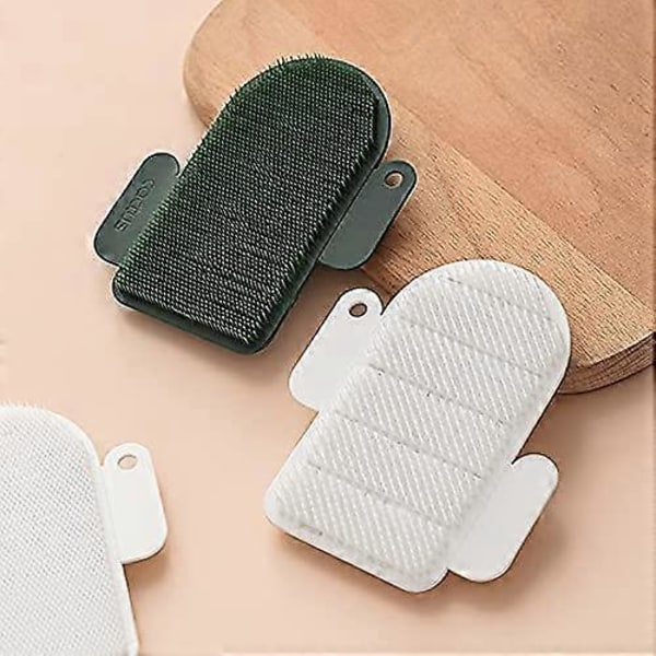 Silikon Svamp - Borste. Multifunktionell 2-pack Diskbänks Silikon Antibakteriell Skrubb