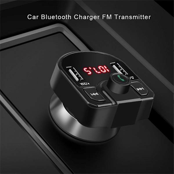 Bil MP3-spiller med to USB-porter, Bluetooth-kompatibel spiller, USB-lader for bilinteriørtilbehør