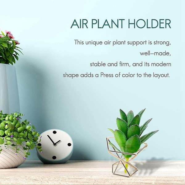 3 stk. Geometrisk Luftholder Luftplanter Stativ Metallplanter Stativ Planterhyller Himmeli Dekor Tillands