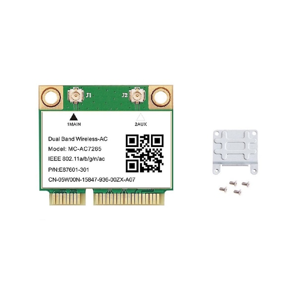 1200mbps Langaton -ac7265 Kaksoiskaistainen Mini Pci-e Wifi-kortti Bluetooth 4.2 802.11ac Kaksoiskaistainen 2.4g 5ghz