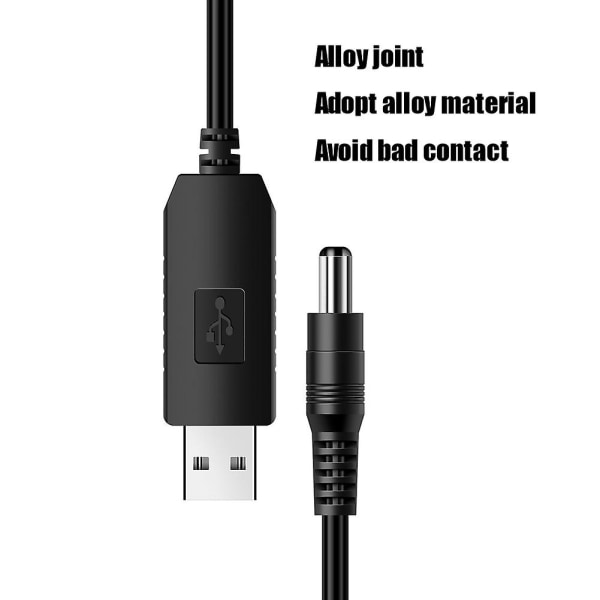 USB-forsterkerkabel USB til DC 9V forsterkerkabel DC3.5mm rund hull strømforsterkerkabel for små apparater