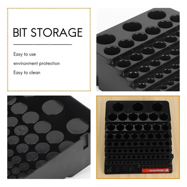 Borebitsoppbevaringsboks Fresekutter Plassbesparende Bor Fullføringsholder Organizer Case Box DIY Tre